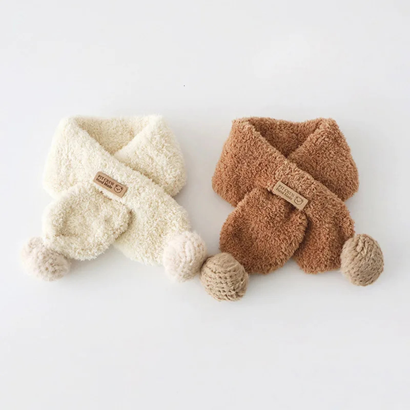 Thick Plush Winter Scarf for Boy Girl 15 Years Kids AntiCold Warm Short Neck Covers Outdoor Children Windproof Neckerchief 251027