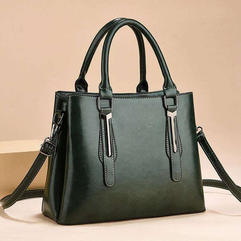 Large Capacity Shoulder Women Retro Hobo Shopper Solid Color PU Leather Crossbody Handbag Lady Travel Tote Bags