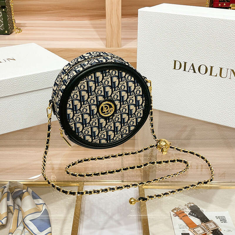 Women Handbag Large Capacity Handbag Brand High Level Sense Of New Fashion Hundred Ladies Light Round Bag Single Shoulder Crossbody Small B