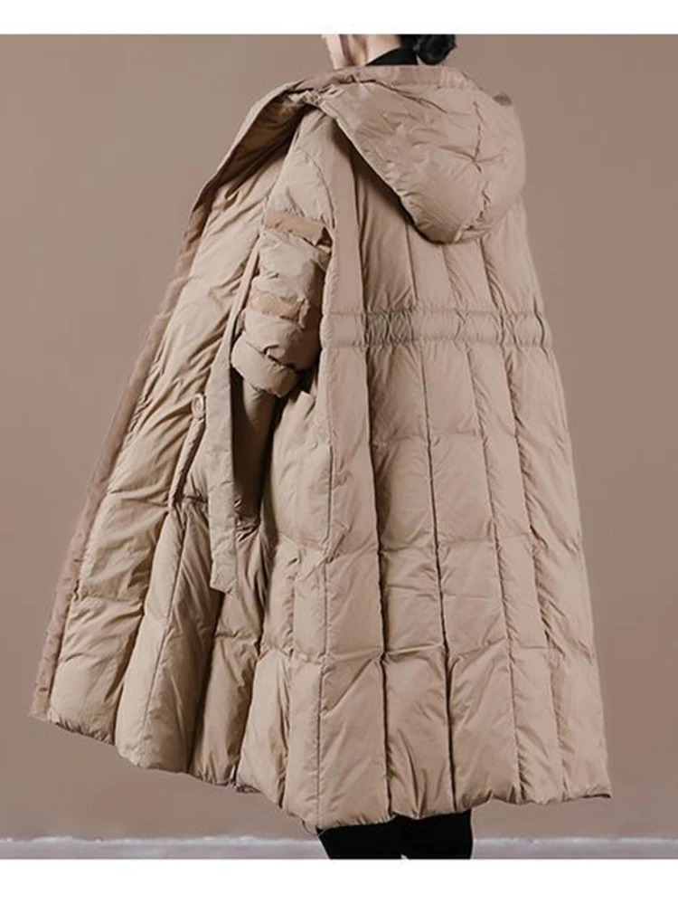 Winter Womens Down Parka Oversized Sonw Coat Ultra Light Warm Long Female Puffer Jacket Windproof Outwear 251027