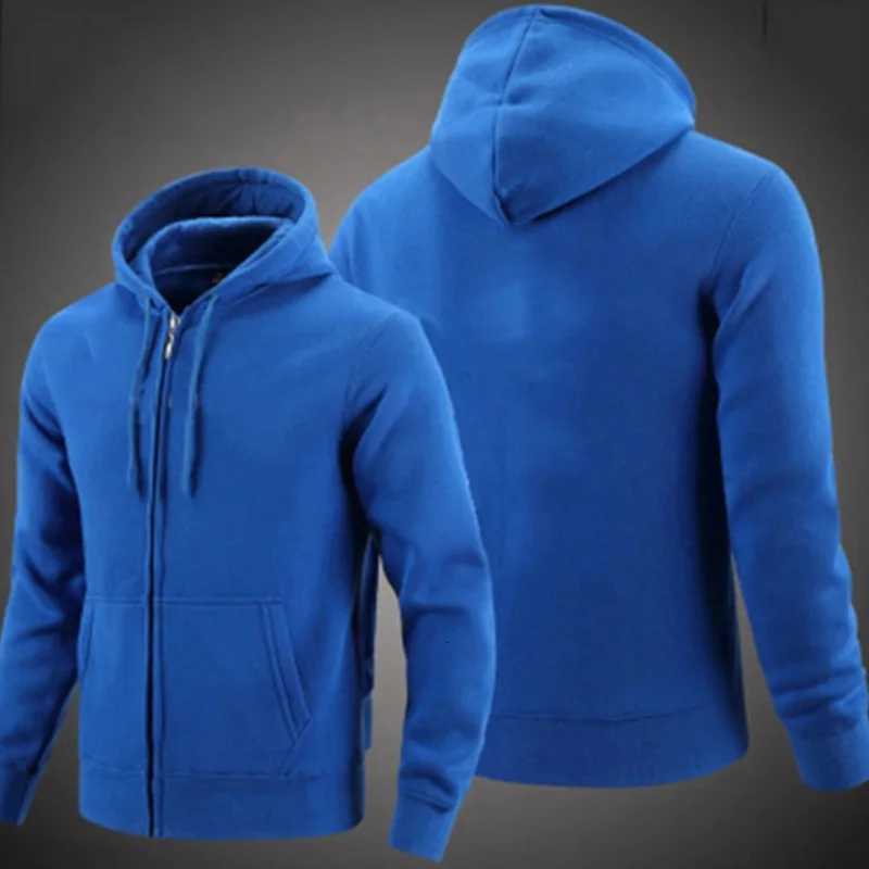 2025 New Hoodies Mens Long Sleeve Zipper Hoodie Autumn Winter Fashion Casual Loose Fit Sweatshirt Sportswear Male Clothing W251027