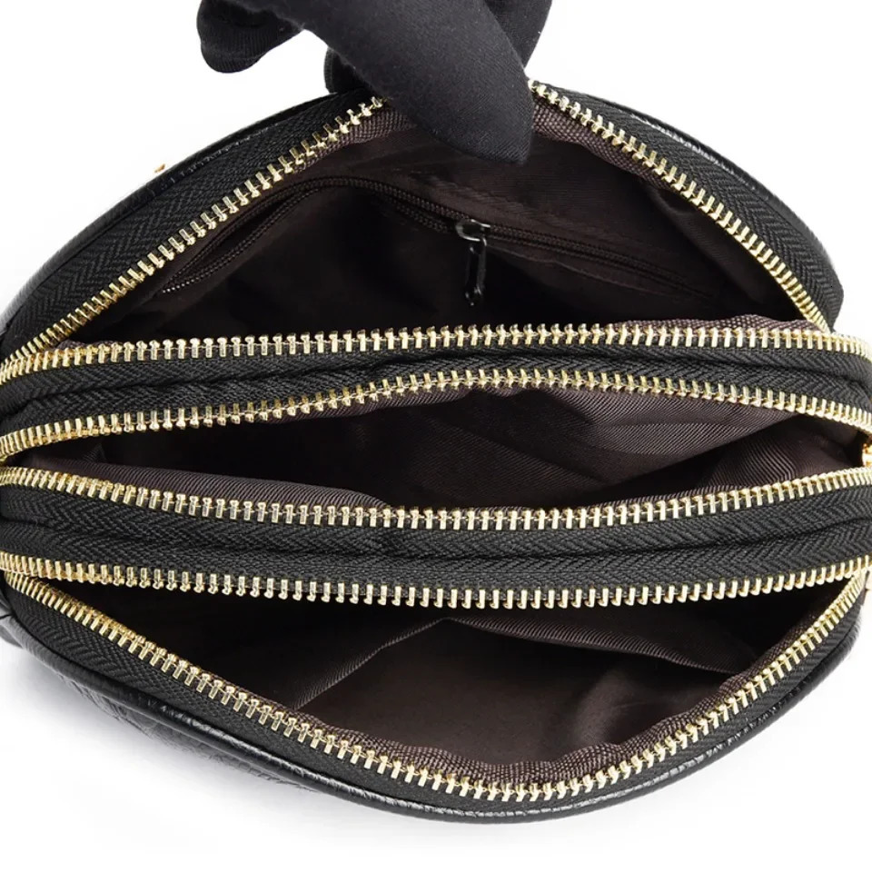 3 Layers Zipper Pockets Quality PU Leather Womens Handbags Shoulder CrossBody Bags Light Female Handbag Sac 251027