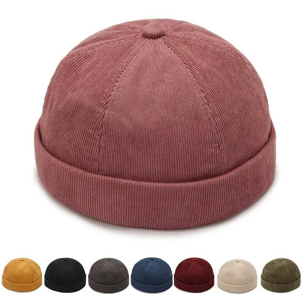 New Four Seasons Hats Tide Melon Skin Hats Beanie Landlord Hats Spring And Autumn Versatile Hip Hop Hats Round Hats CasualW251027