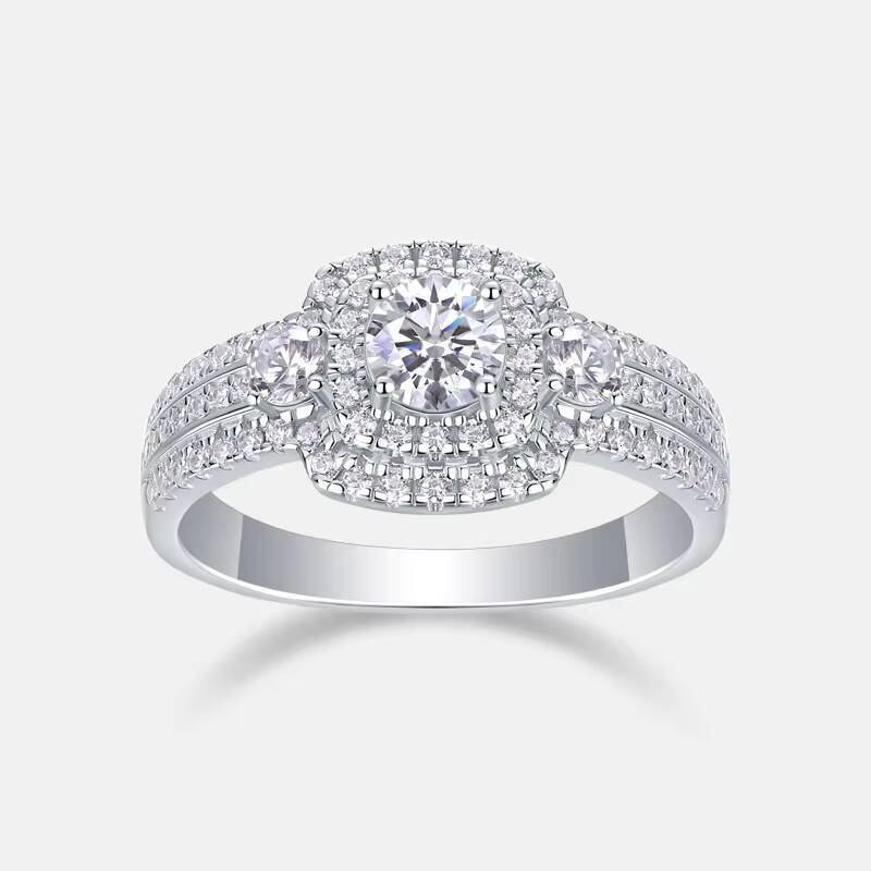 05CT Romantic and Gorgeous 925 Silver GRA Moissanite Jewelry Ring VVS1 Engagement and Wedding Fine Moissanite Rings