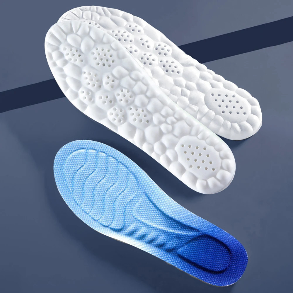 4D Latex Sport Insoles Soft High Elasticity Shoe Pads Ortic Breathable Deodorant Shock Absorption Cushion Arch Support Insole251020