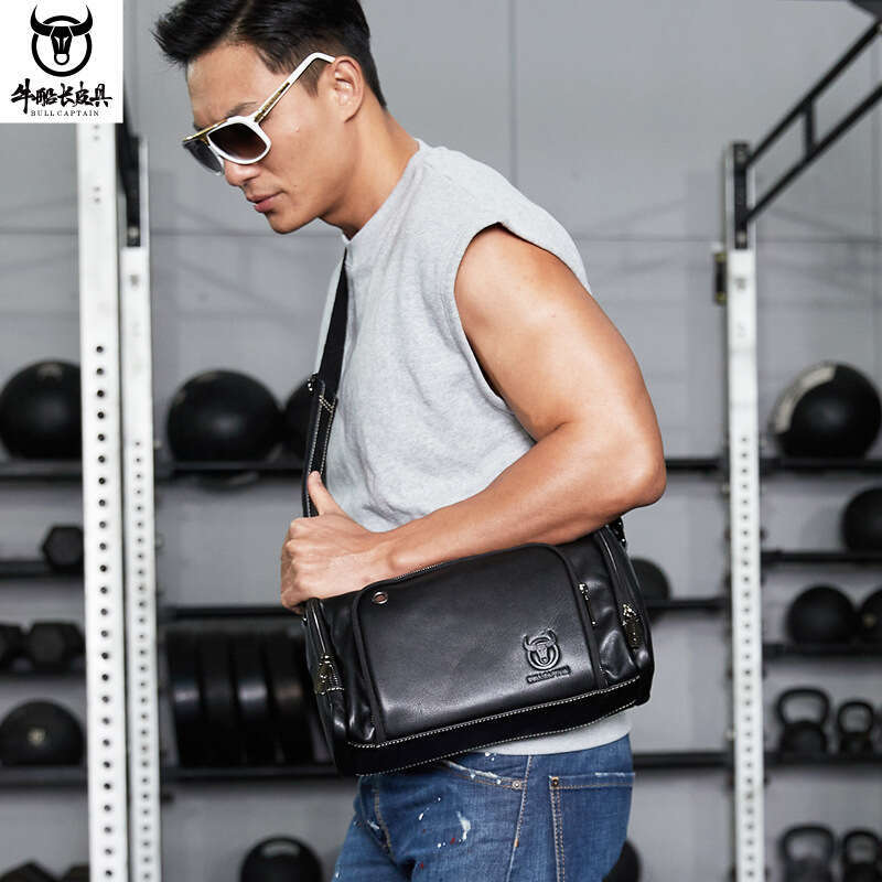 Captain Cow Leather Goods Top Layer Cowhide Large Capacity Single Shoulder Crossbody Horizontal Travel Casual Trendy Men S High Quality