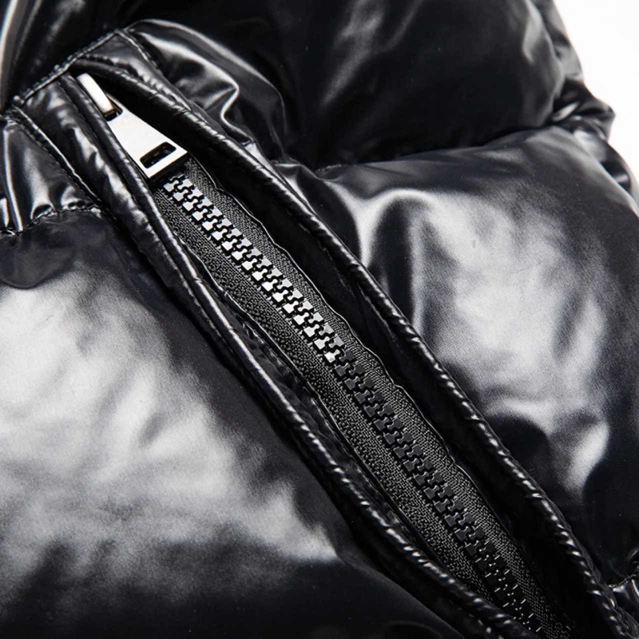 High Quty Outdoor Windproof Parka Thicken Warm Puffer Tops Winter Hooded Shiny Down Coats Mens Casual White Duck Down Jackets C251027