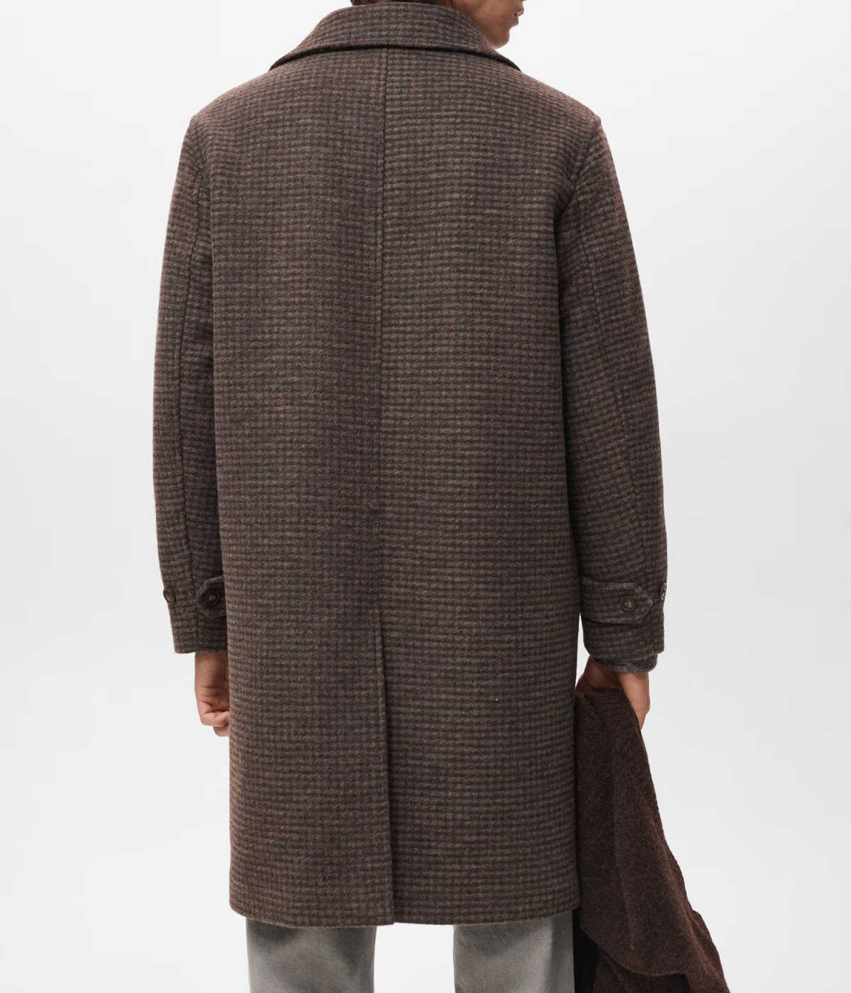 Casual Double-Sided Alpaca Wool Jacket Short Style Men's Fashion Woolen Coat Business Leisure Men's Checkered Patterned Coat