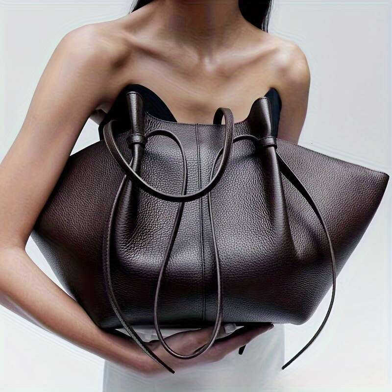 Women's Extra Large Capacity Genuine Leather Crossbody Tote Bag Vintage Finish, Adjustable Shoulder Strap, Snap Closure, Spacious Everyday & Purs