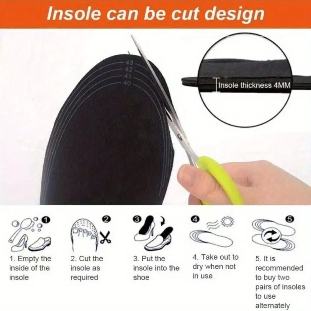 Cuttable USB Heated Shoe Insoles Rapid Heating 3 Gear Control Warm Thermal Insoles Washable NonSlip Electric Foot Warming Pad251020