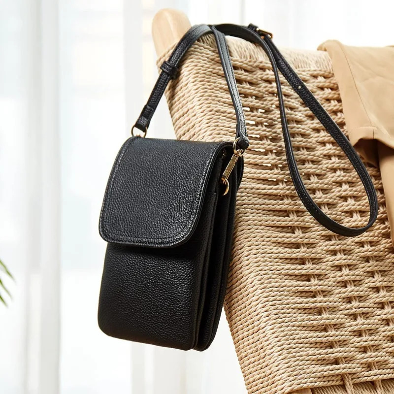 Fashion Women Crossbody Bag PU Leather Mobile Phone Purse Bags Solid Flap Messenger Bag Small Female Shoulder Handbag for Women 251027