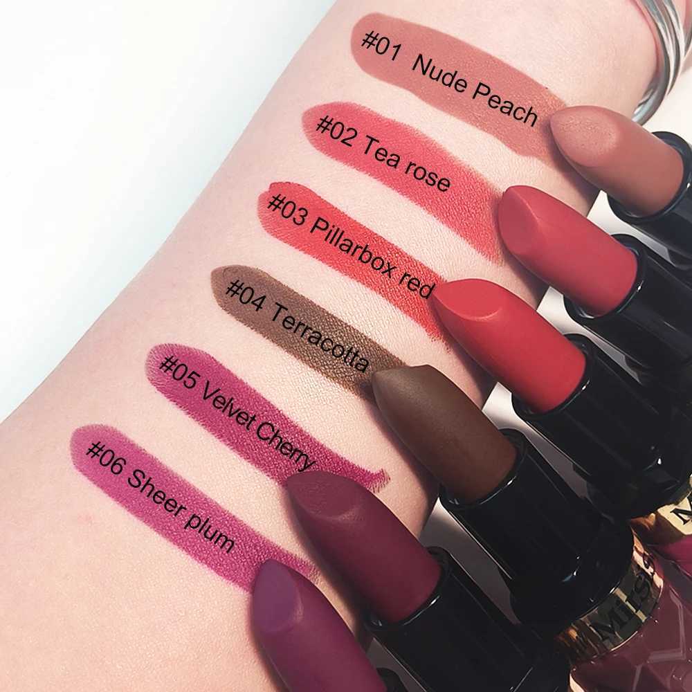 Silky Matte Velvet Nude Peach Lipstick Waterproof Long Lasting Natural Lip Stain Not Easy Fade Lip Balm Women Lip Stick Cosmetic W251027