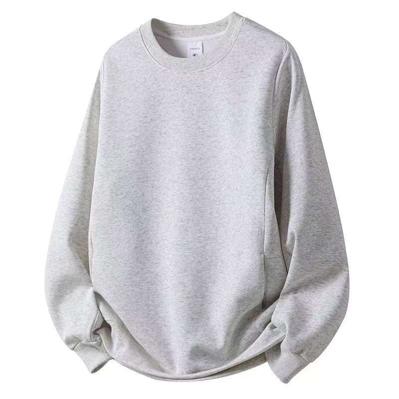 Men's High-End Crew Neck Sweatshirt, Trendy Loose Long-Sleeve Inner Wear for Spring and Autumn