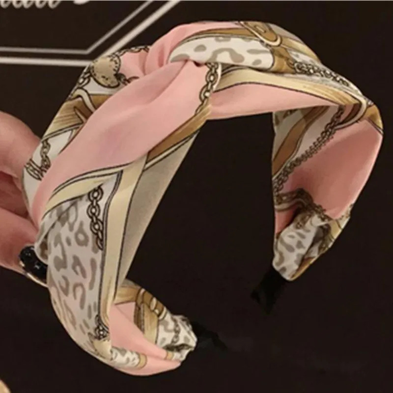 Print Headband Cross Wide Hairband for Women Hair Accessories Head Band Adults Print Hair Headband Women Headwear Hair Band 251023