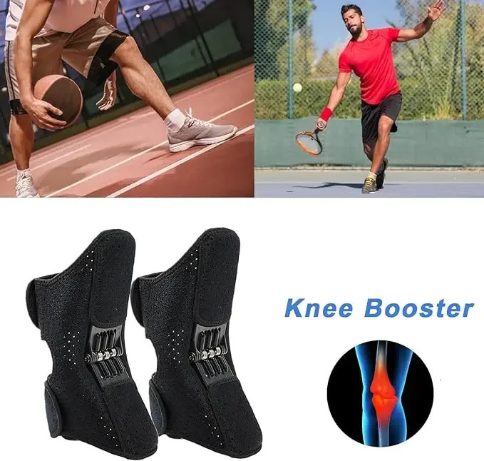 Breathable Mesh Knee Support Brace with Powerful Rebound SpringsHookLoop Closure For RunningCycling Hiking 251023