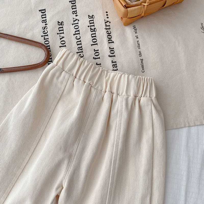 2024 Spring Simple Loose Toddler Boys Girls Pants Unisex Solid Infant Kids Jogger Trousers for Girl Stretch Children Sport PantsT251027