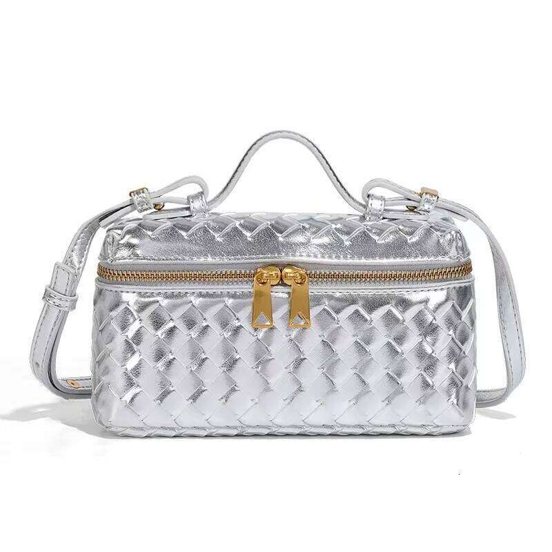 Explosive Woven Lunch Box Bag, Women's Handbag, Versatile, Simple, Single Shoulder Diagonal Cross Bag