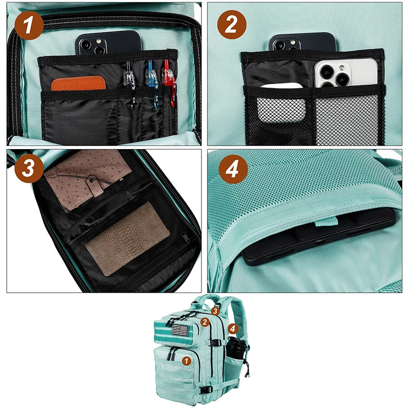 LHl 35L Tactical Backpack Small Athlete Gym Bag for MenWomen Qutdoor Travel Hiking Molle Rucksack with Bottle Holder 251021