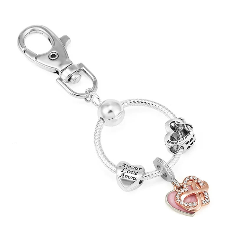 BAOPON Fashion Shinning Infinite Love MOM Charm Keychain Car Key For Women Men Bag Accessories Jewelry Gift Specil Offer 251021