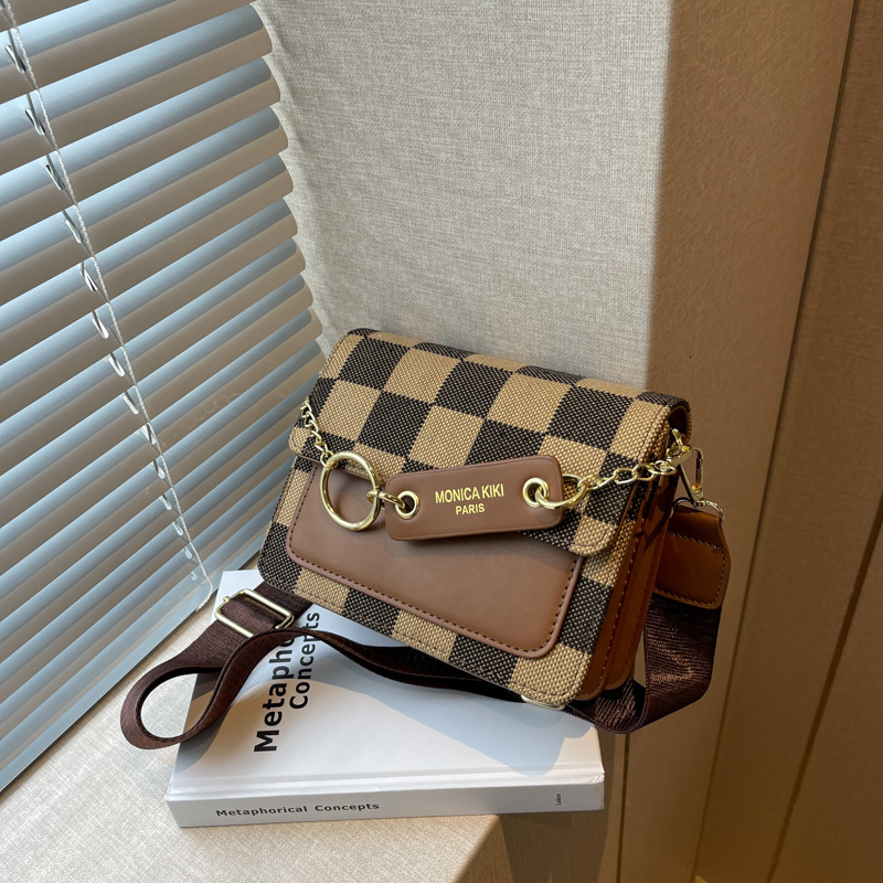 Free shipping designer bag New Spring and Summer Bags for Women High-End Versatile Checkered Small Square Bag Single Shoulder Crossbody Bag
