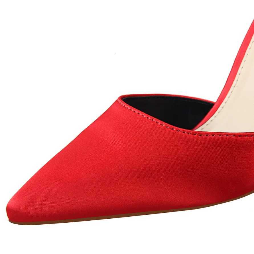 BIGTREE Shoes Bowknot High Heels Women Shoes Satin Woman Pumps Sexy Wedding Shoes Stiletto Heels Hollow Woman Sandals Size 43XJ251027