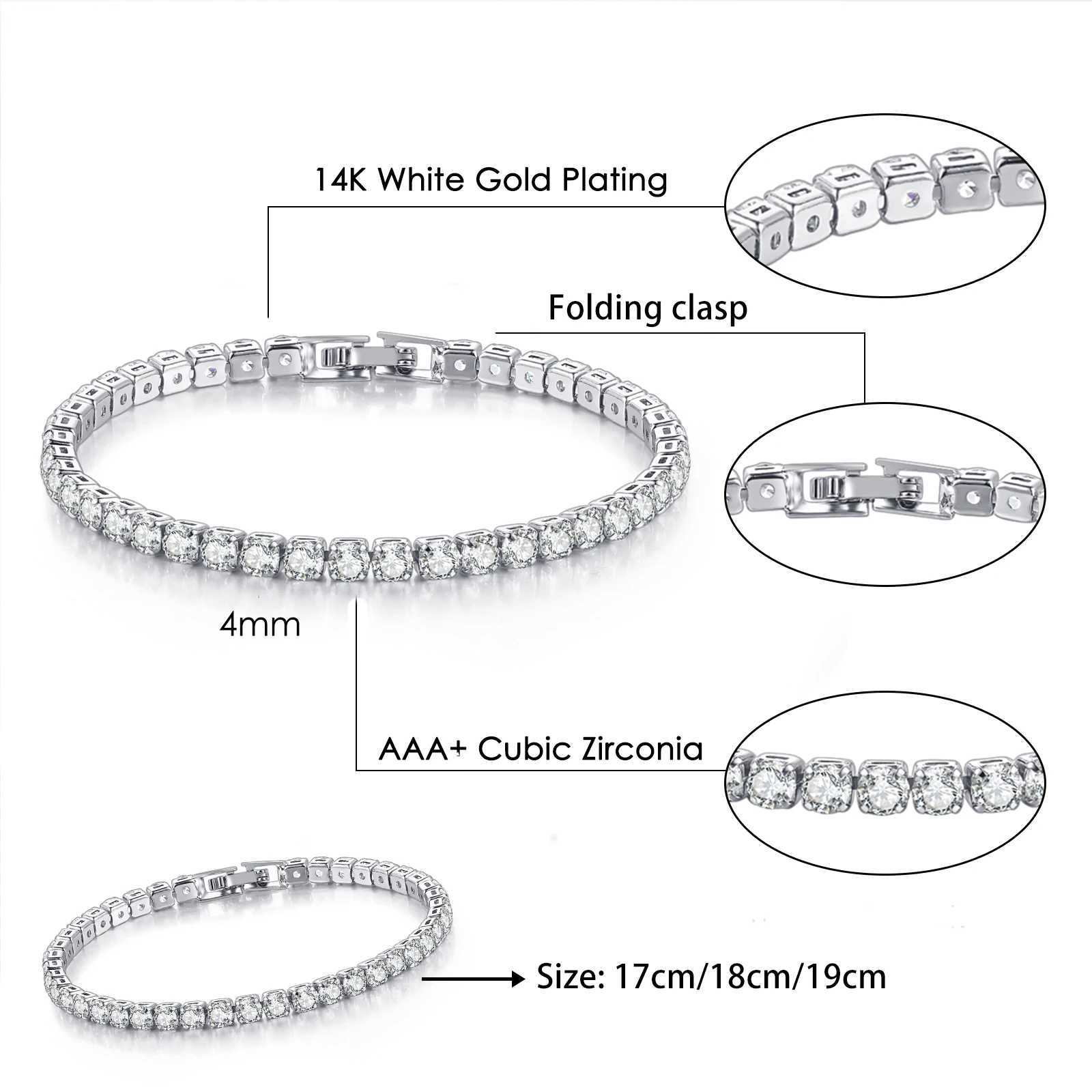 Dazzling Tennis Bracet For Wen Men 45mm Shiny Zircon d Out Chain Crystal Coup Mens Wens Bracet Whosa JewelryW251027