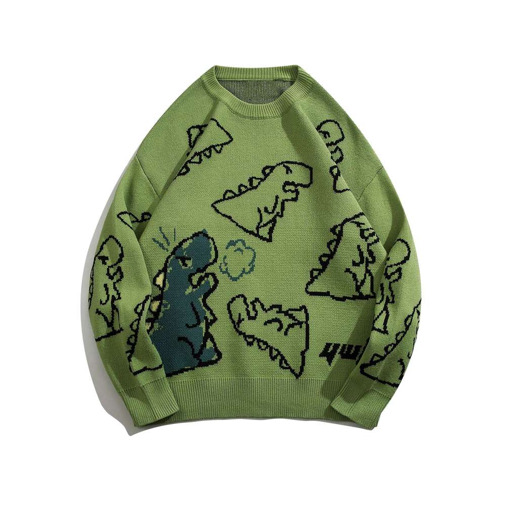 YWFG Unisex Casual Loose Fit - Black With Blue Cloud Round Neck Pullover For & Women, Cozy Fall/Winter Knitwear, Fall Apparel, Playful Graphic Design,