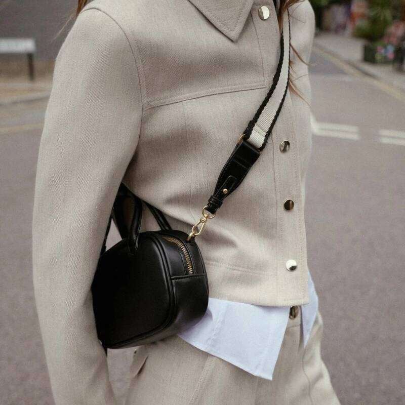 MINI TOPED Bag, Wide Strap Women's Vintage Crossbody Bag, Ladies Design Handbags, Solid Color Small Shoulder Bag