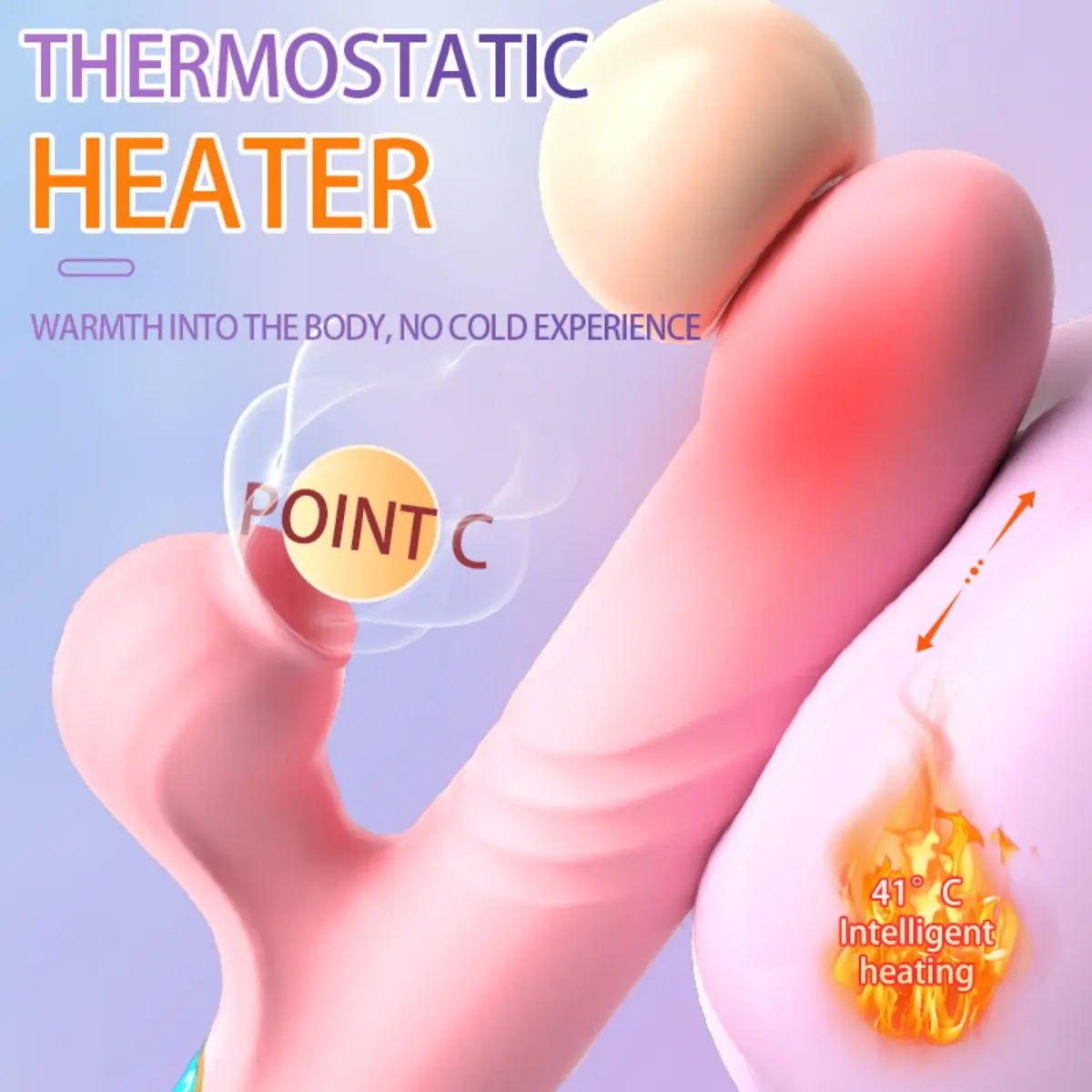 Phantom Digital Vibration Rod Double ended Suction Telescopic Vibration Rod Masturbator Female Massage LL-2307-B