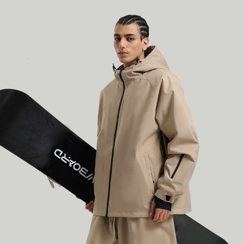 2526 New Women Solid Color Workwear Snowboard Windproof Waterproof Breathable Couple Professional Ski Suit Men