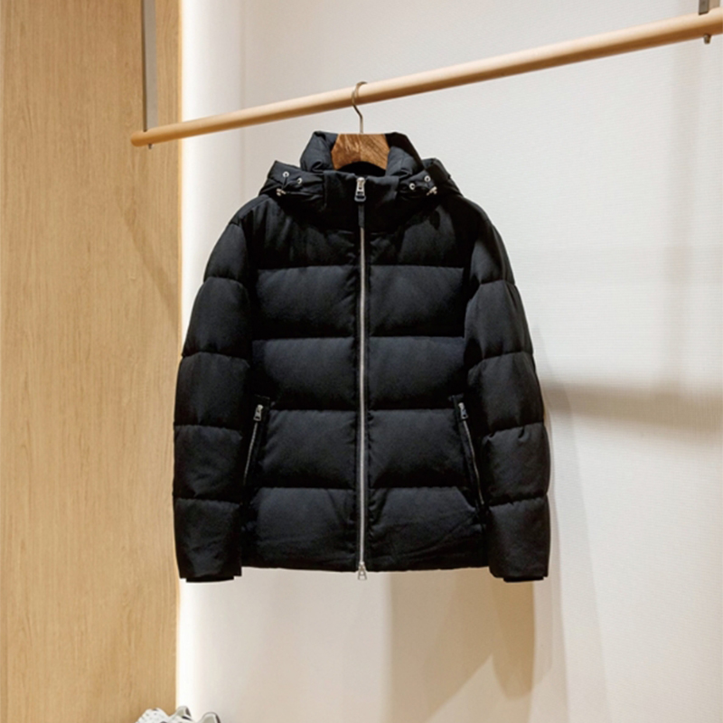 Wankou white duck belly velvet winter men's high-quality hooded down jacket