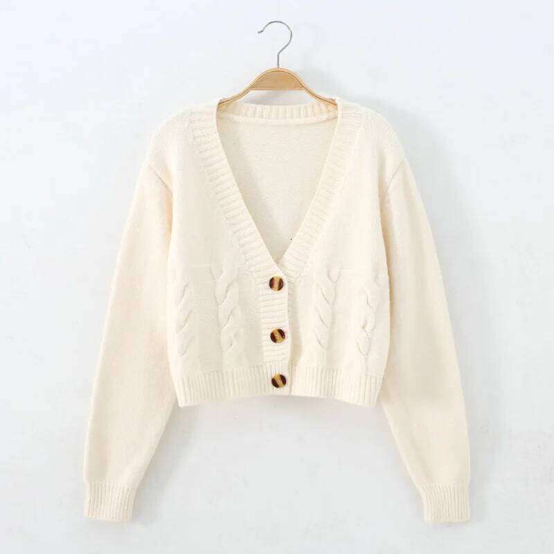 Short Style High-Waisted Slim Plastic Sweater Women 2025 Spring New Single-Breasted Knitted Cardigan Twist Small Jacket Women Sweater Designer Sweater