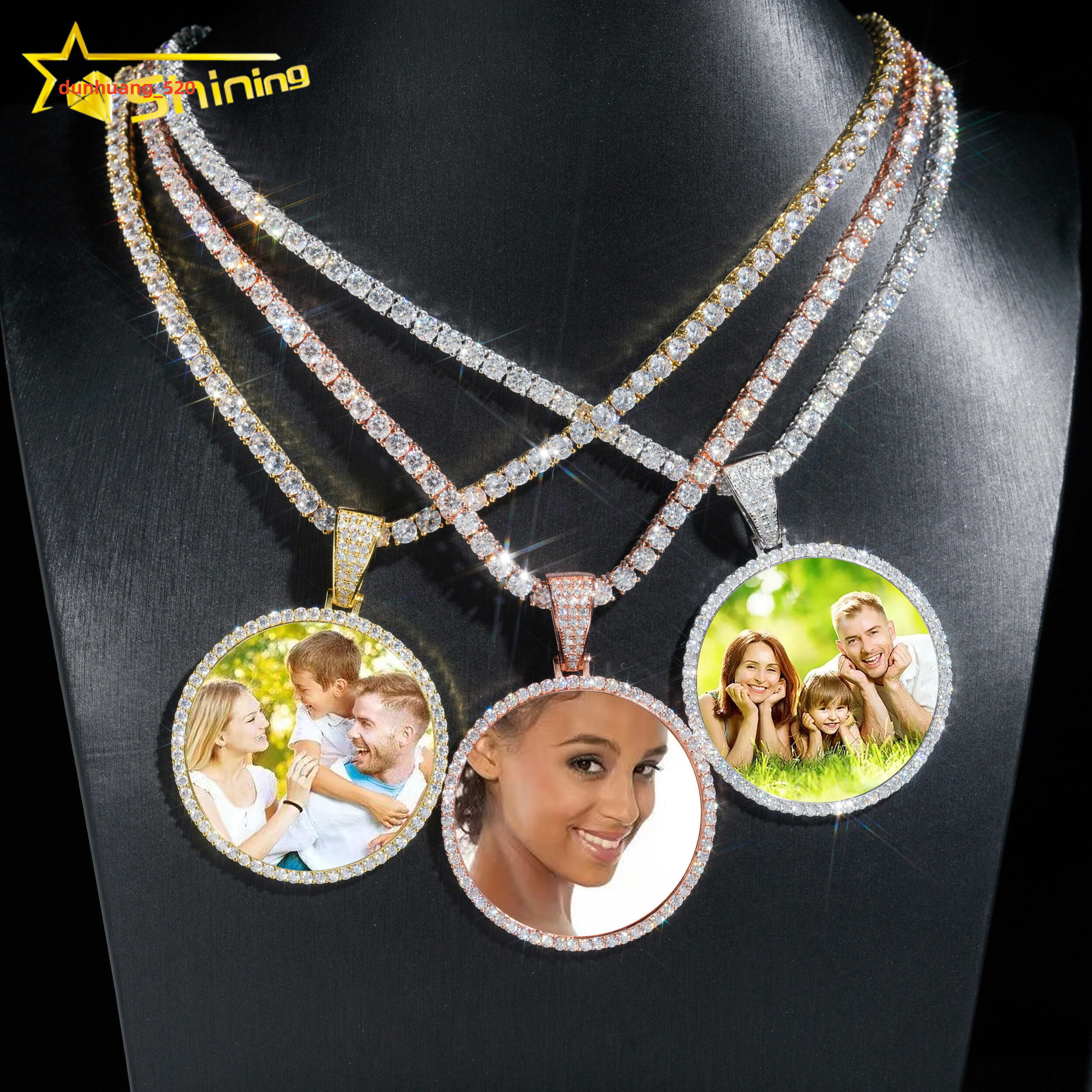 Customized Hip Hop Jewelry 925 Sterling Silver Vvs Moissanite Memory Pendants Men Women Popular Charm Pendant