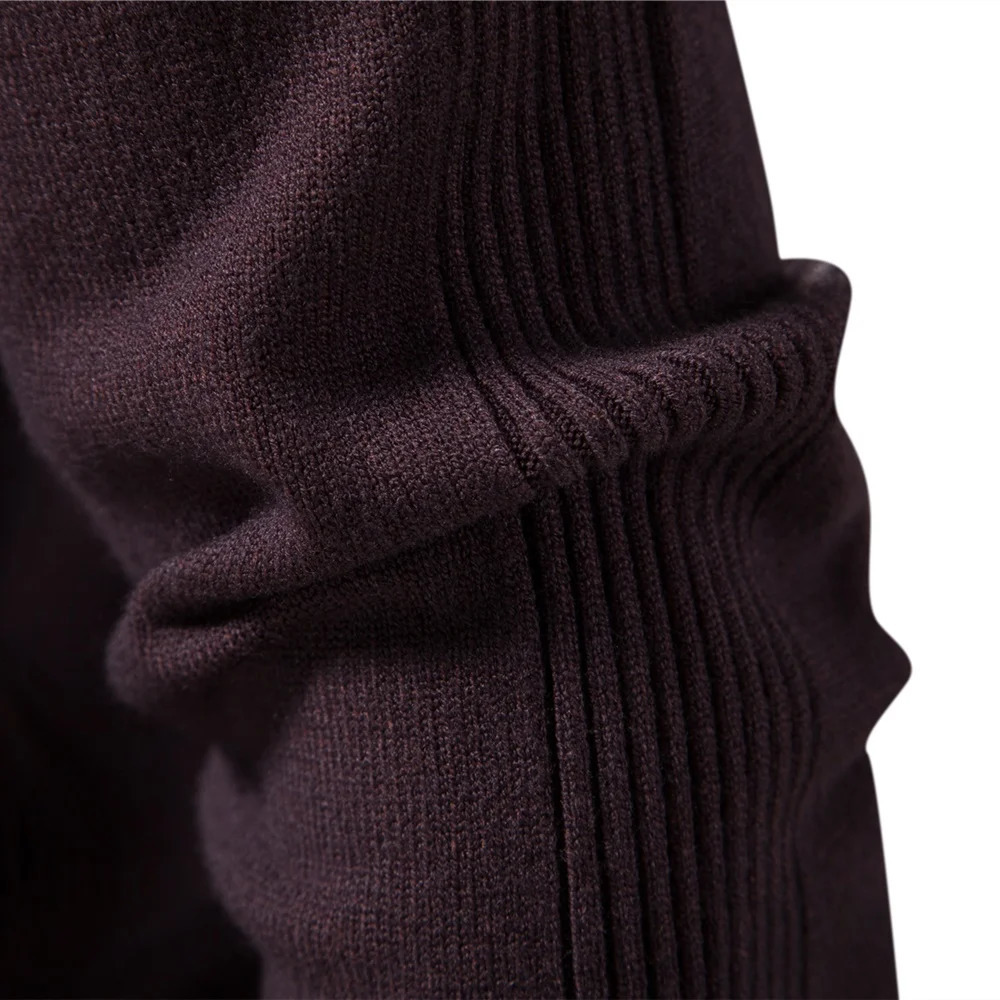 Winter Men Turtleneck Sweater Casual Solid Color Warm Pullover High Quality Slim Neck Long Sleeve 251016