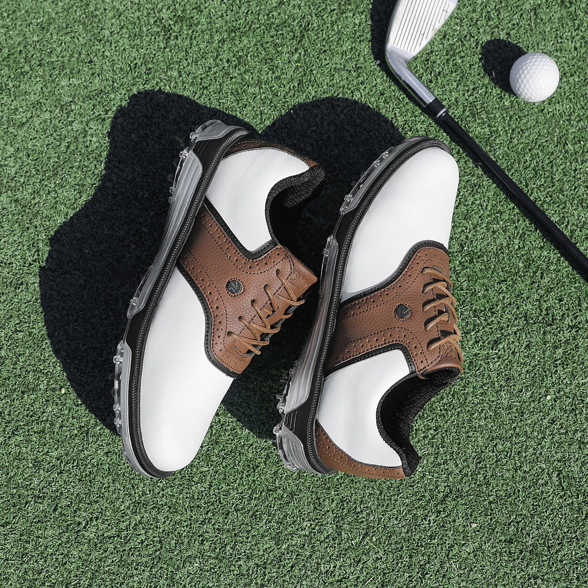 Golf Shoes waterproof Golfer Sport shoes Man Ankle Golf Sneaker supplies Golfing Shoes Non Slip Comfortable Walking Shoe white 251023