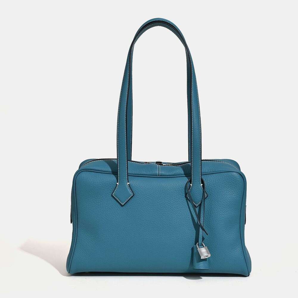 designer bag tote bag 2025 New Top Layer Victoria 35 Tote Bag Commuter Versatile High-End Genuine Leather Women's Handbag