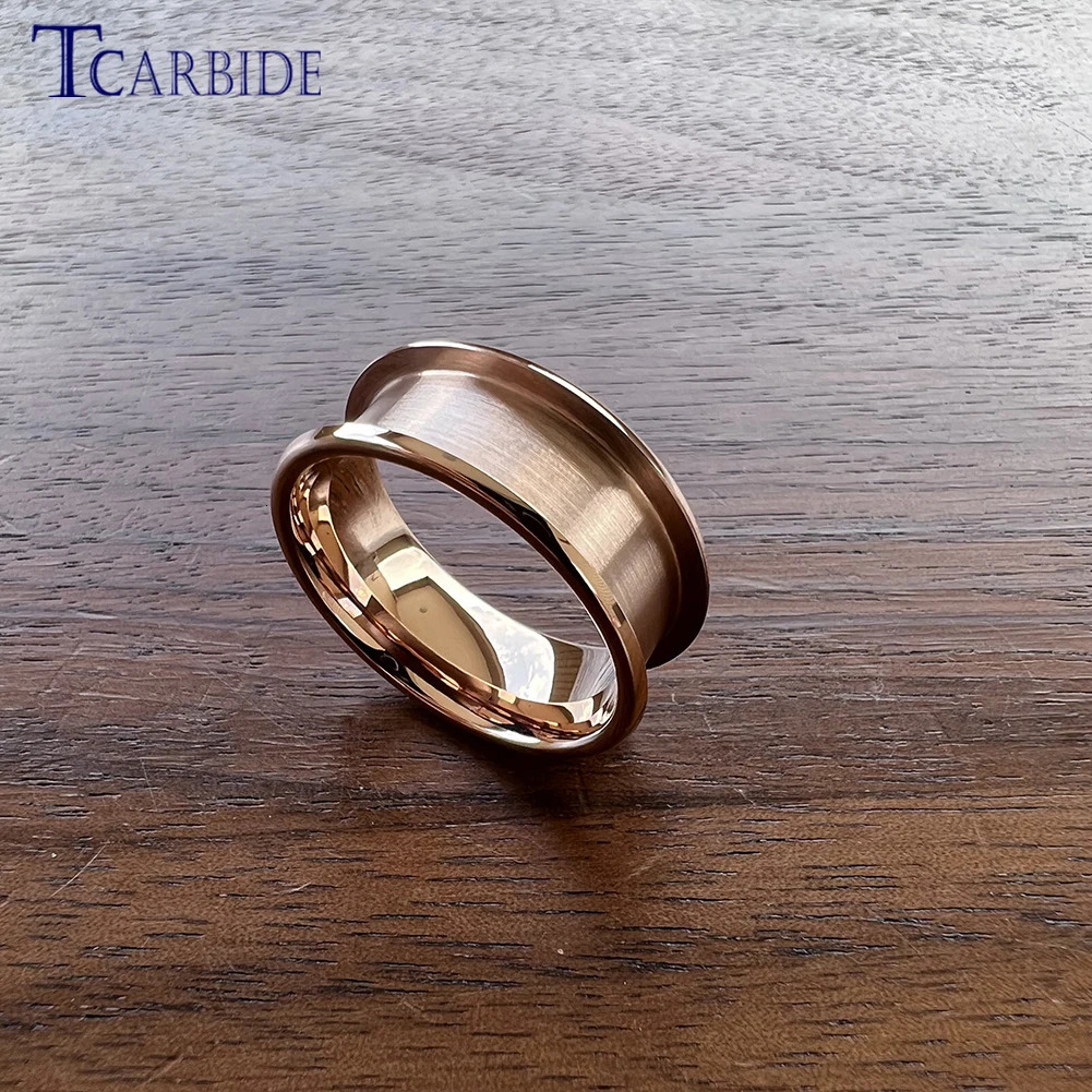 Wholesale Drop 6mm 8mm Tungsten Channel Ring Blanks For Inlay Work 40mm60mm Groove Domed Polished Finish Comfort Fit 251023