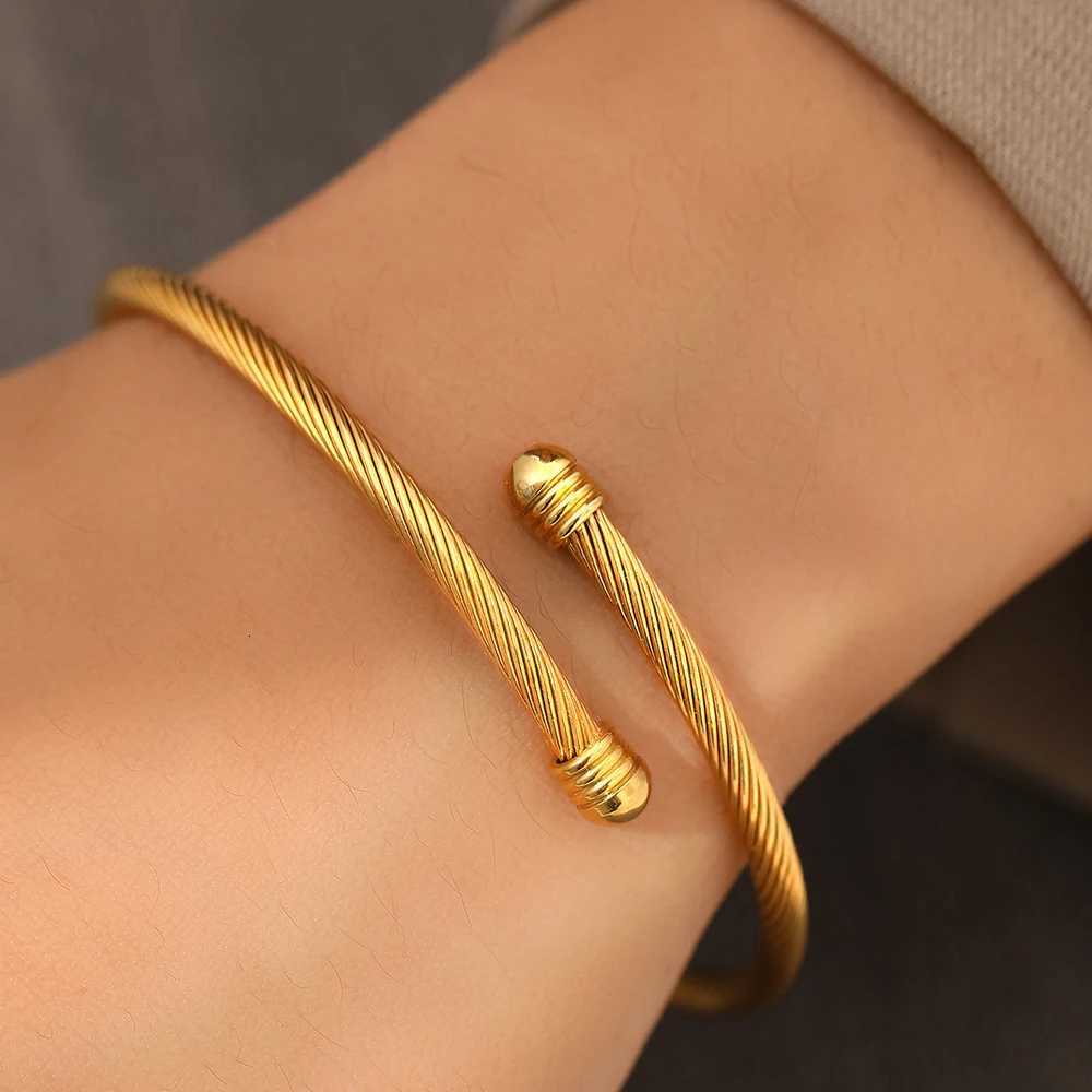 woiwoi Stainss Steel Bracets Vintage Fashion Simplicity Tpeent Decals Wires Metal Bracet For Wen Jewelry GiftsW251027