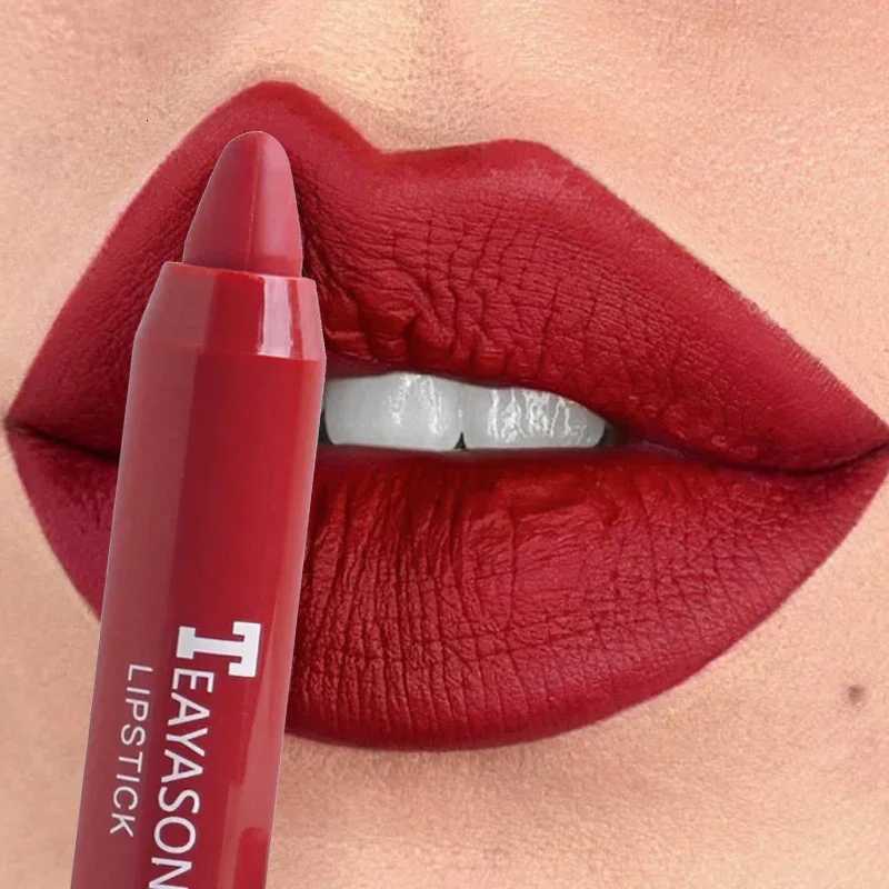 2 Color Waterproof Matte Lipliner Pencil Sexy Red Contour Tint Lipstick Lasting Nonstick Cup Lipliner Pen Lips Makeup Cosmetic W251027