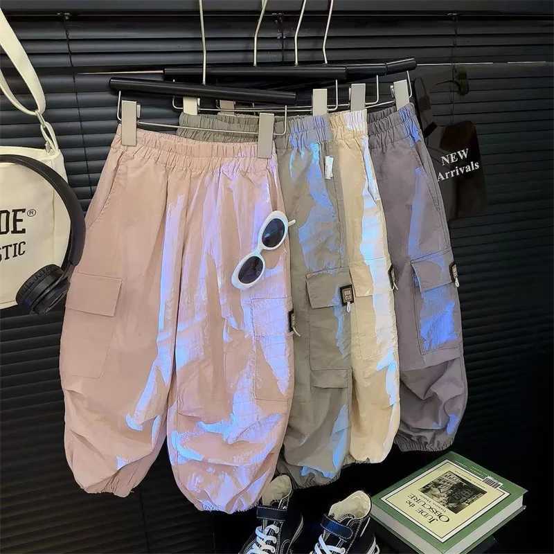 Boys Girls Casual Pants Fashion Kids Spring Autumn Trousers Teenager Vintage Streetwea Pants Children Solid Colour SweatpantsT251027