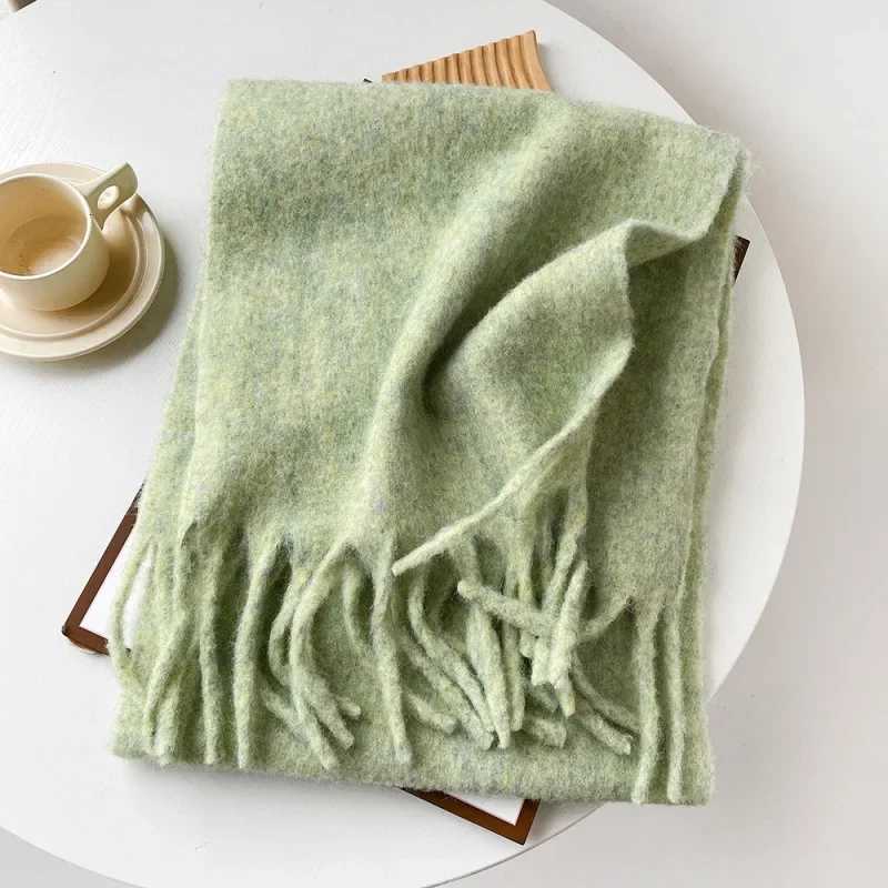 Scarf utumn Winter Solid Simp Muffr Wen Men Wool Bnd Versati Mticolor Soft Thermal Shawl Fa MaW251027