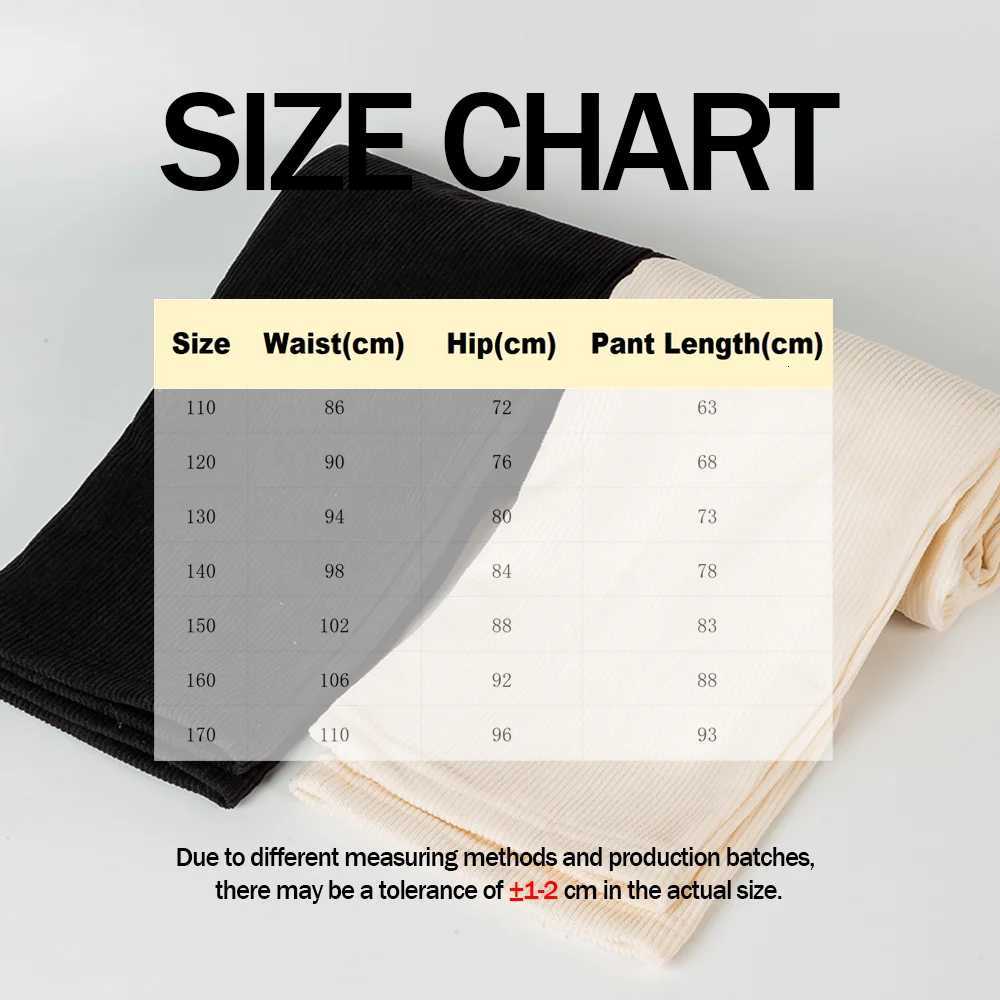 Girls Pants Autumn Winter Warm Trendy Childrens Corduroy Casual Straight Trousers Kids Slimming Wide Leg Pants 414Years OldT251027