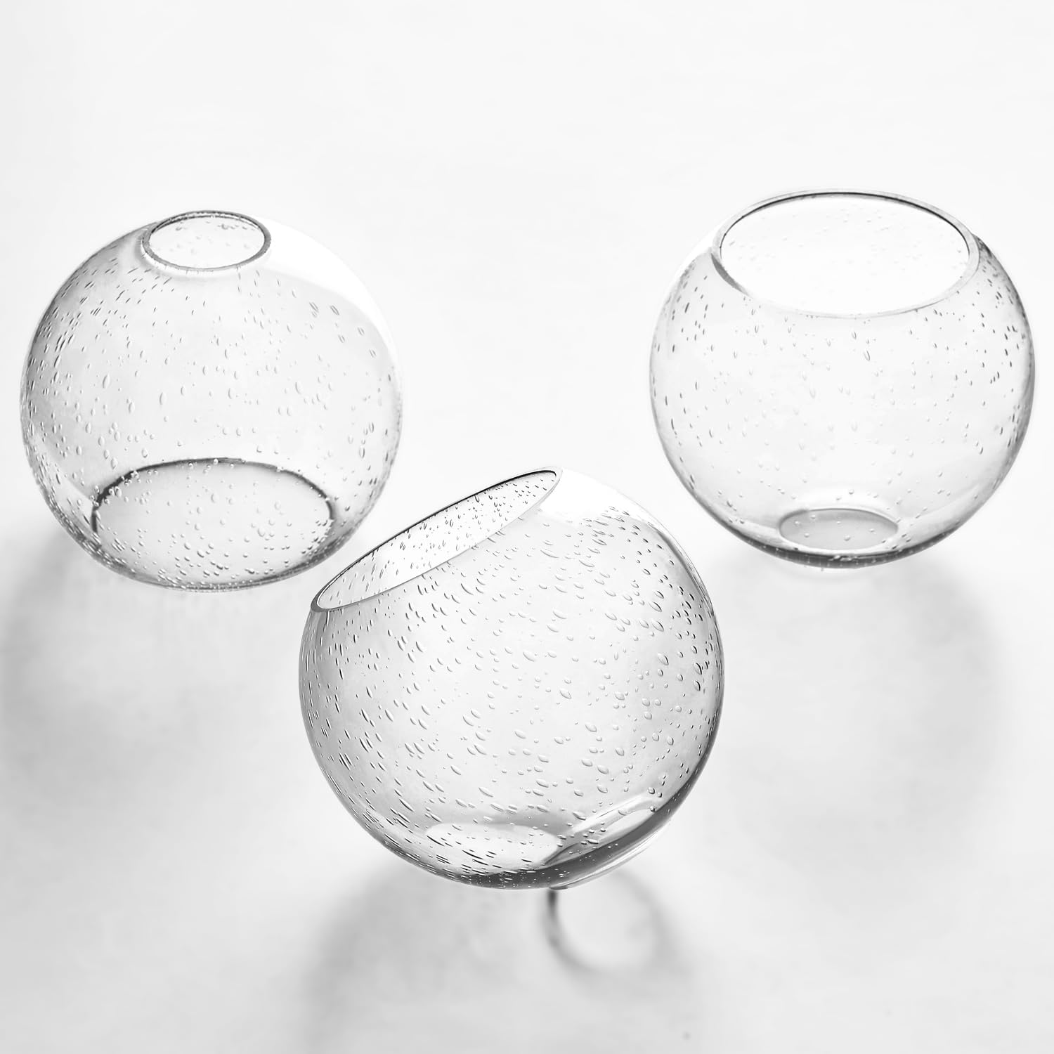 Clear Glass Shade,Replacement Globe & Cover for Lighting Fixture, 6" Diameter, Replacement with 1.65 Inch Fitter for Wall Lamps Chandeliers or Ce