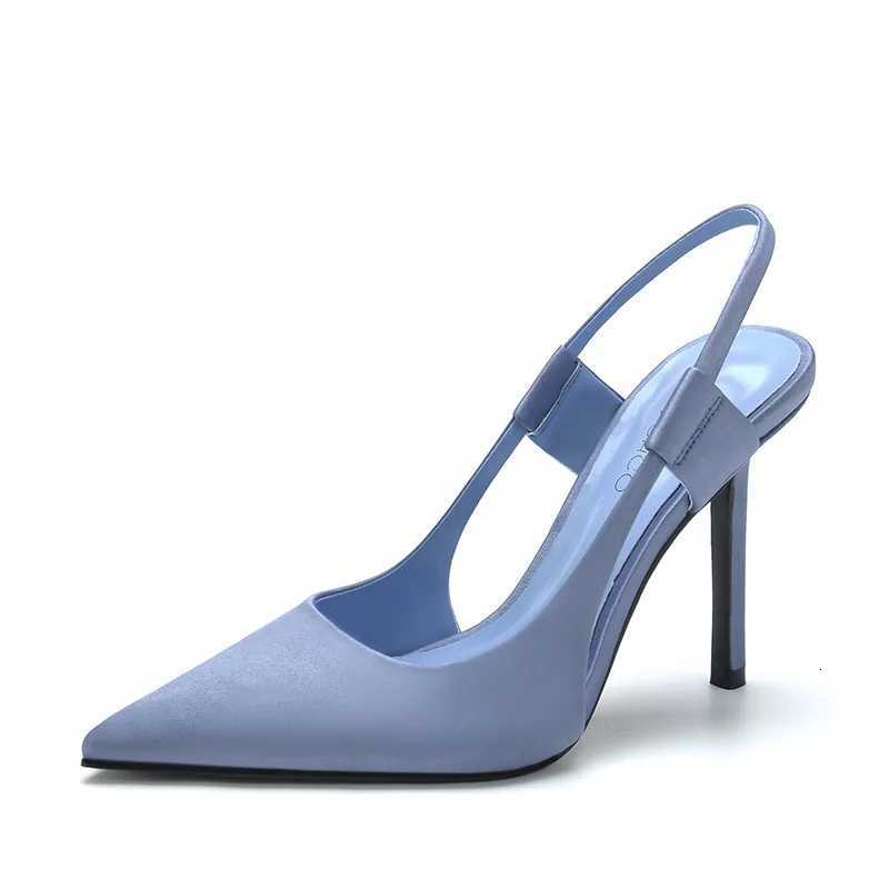 Luxury 2024 Pink Pointed High Heels Womens Slender High Heels Elegant New French Style Headed High Quality Summer SandalsXJ251027