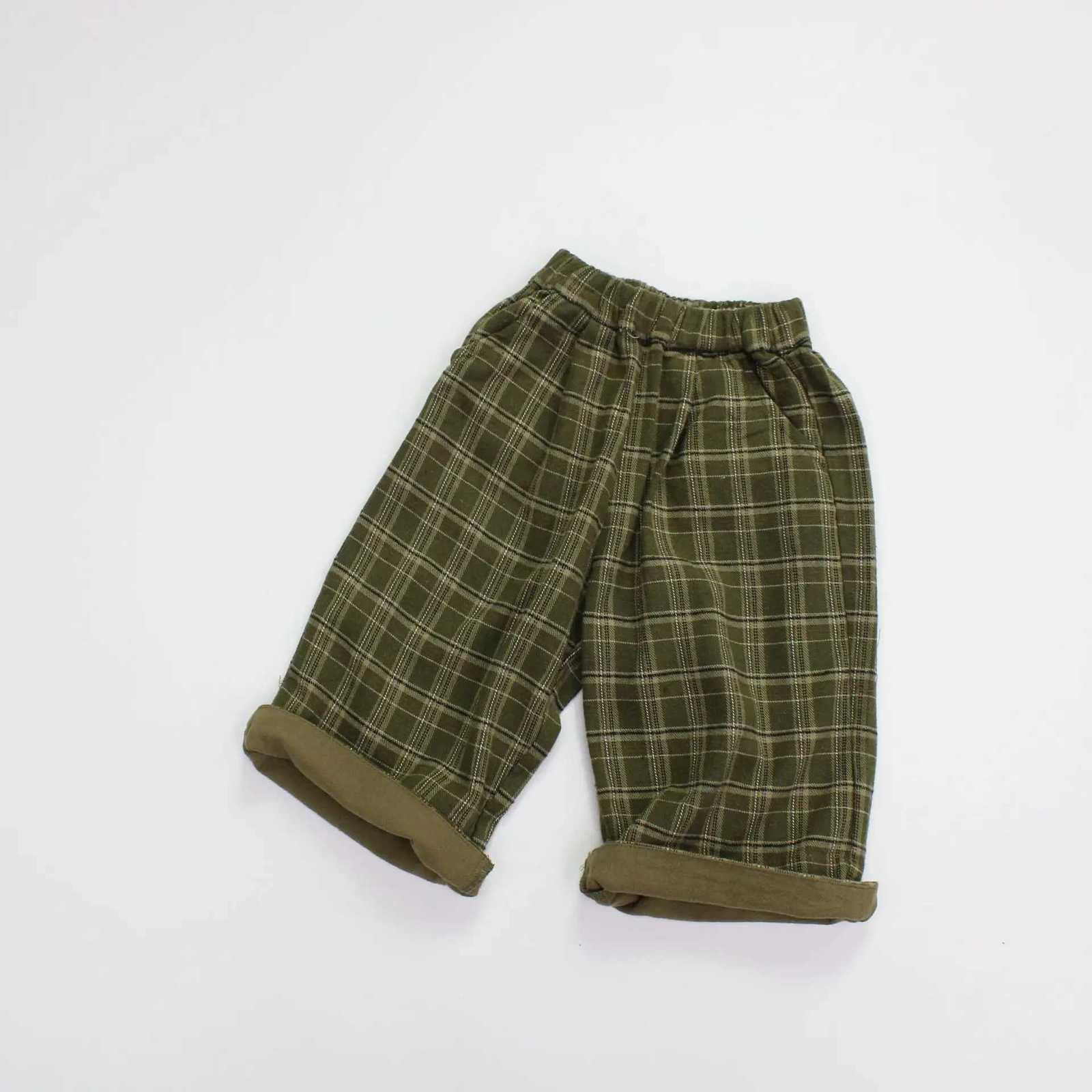 Kids Autumn Pants 2025 New Korean Spring Fall Fashion Boys Girls Casual Daily Plaid Loose Long Trousers AllmatchT251027