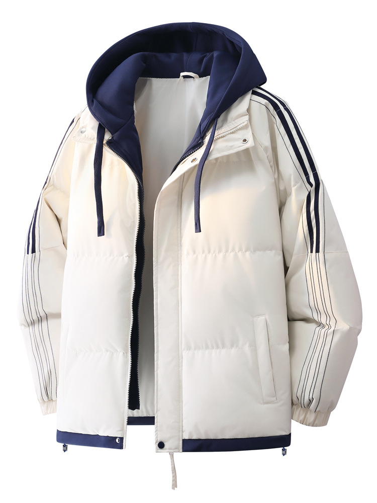 Teen Boy's Stylish Outerwear: Comfortable Fall/Winter Cotton Jacket with Hood & Lined Design
