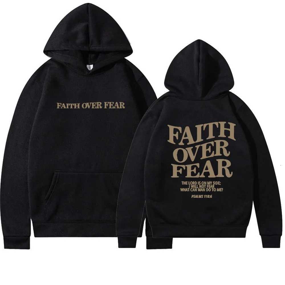 Cross border ecommerce 2024 casual hoodie Faith Over Fear unisex printed hoodie W251027