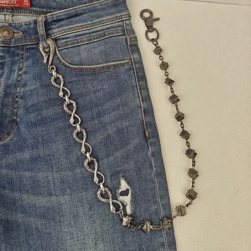 Summer Day Model Snake Body Dice Retro Punk Pants Chain Fashionable Men And Women Ones Waist luxurious Accessories 251024