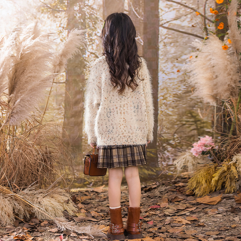 New designer sweater fashionable plus size children's winter mink velvet pullover sweater knitted bottom sweater