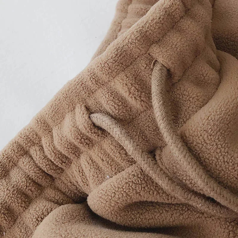 Thick Warm Fleece Lined Wide Leg Casual Sweatpants Womens Autumn Winter plus Size Cuffed Slimming Loose Fit Sport Pants 251027